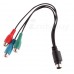 25CM 7-Pin S-Video to 3 RCA RGB Component TV HDTV Cable